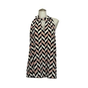 Torrid Geometric Print Top - Black, White, and Orange